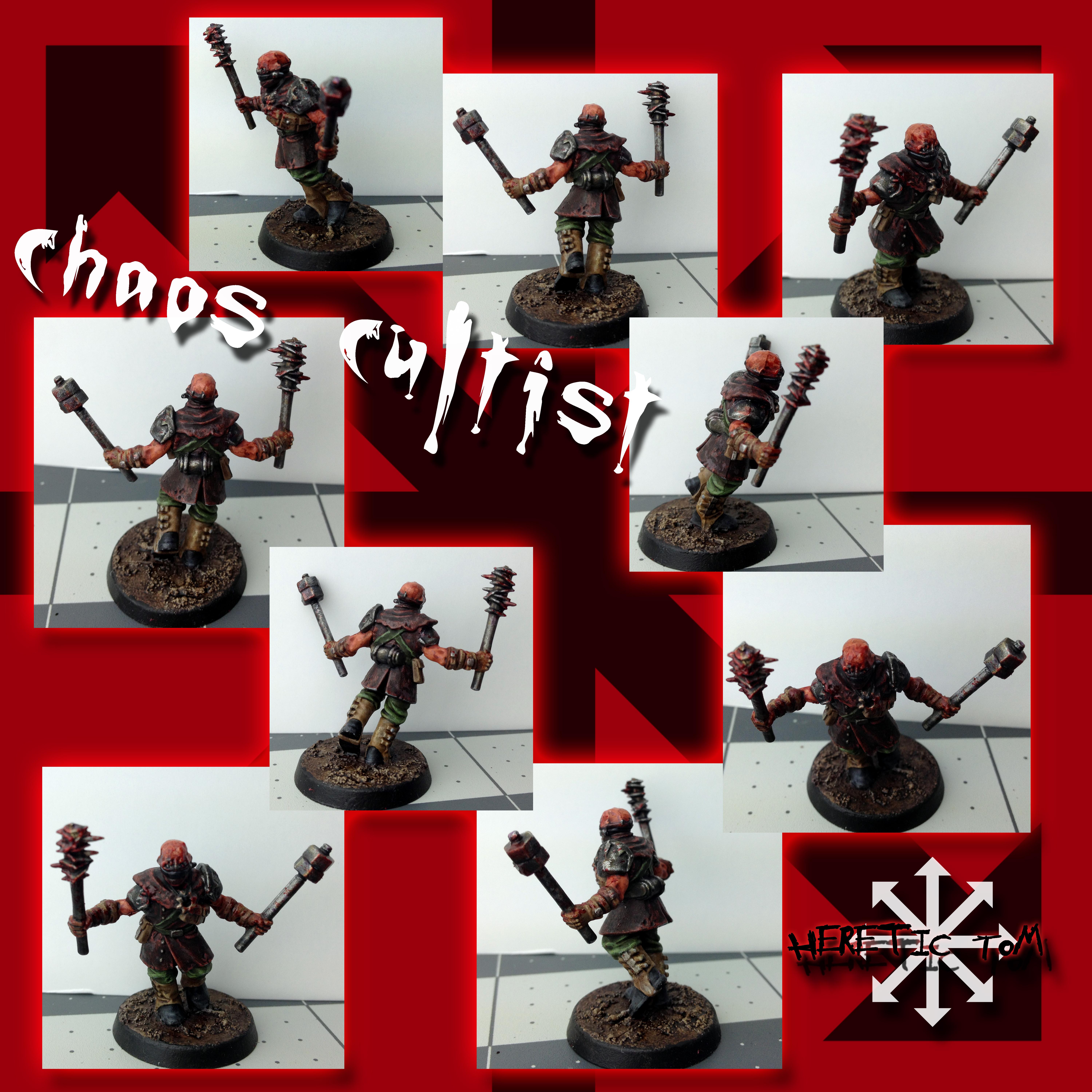 Chaos Conversion Cultist Kitbash Warhammer 40000 Chaos Cultist